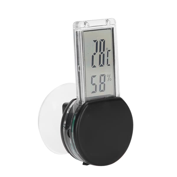 Digitalt Reptil Terrarium Termometer Hygrometer Svart