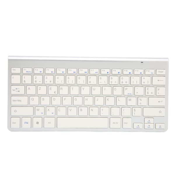 Trådløst tastatur, bærbar 2,4g Plug and Play, tosproget fransk engelsk til stationær computer, bærbar computer, tablet