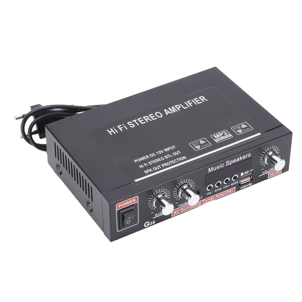 Effektförstärkare Mini Bluetooth Intelligent Digital med fjärrkontroll EU-kontakt 220V