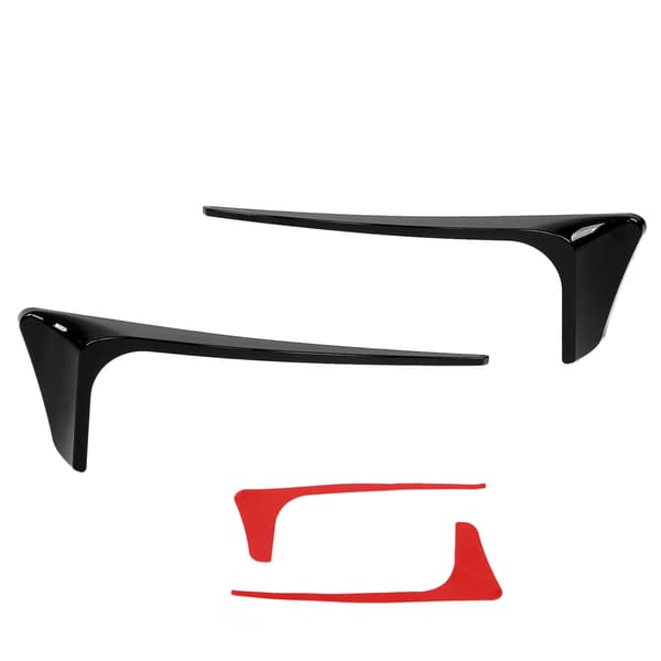 Blank Sort Bagkofanger Reflektorafdækning Canards Sæt Erstatning MK7 5 GTD R 2017 2020