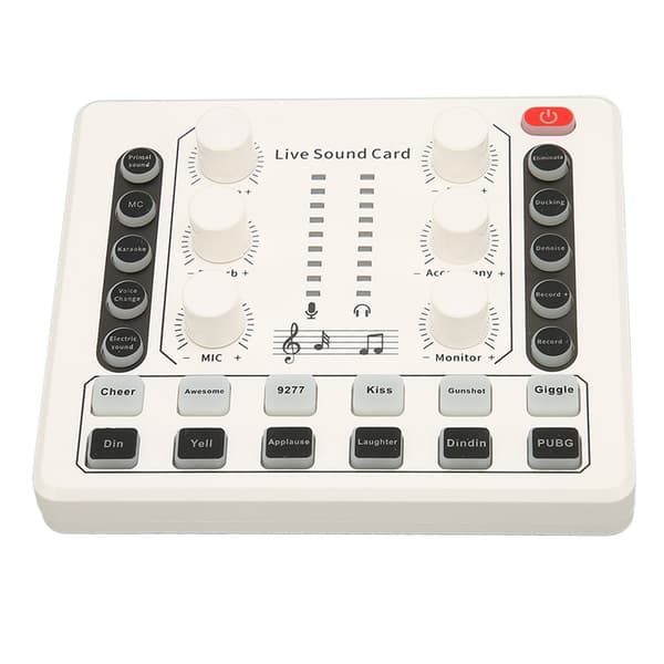 Live Lydkort Multiple Voice Effects Mini Mixer Board til Streaming Home KTV
