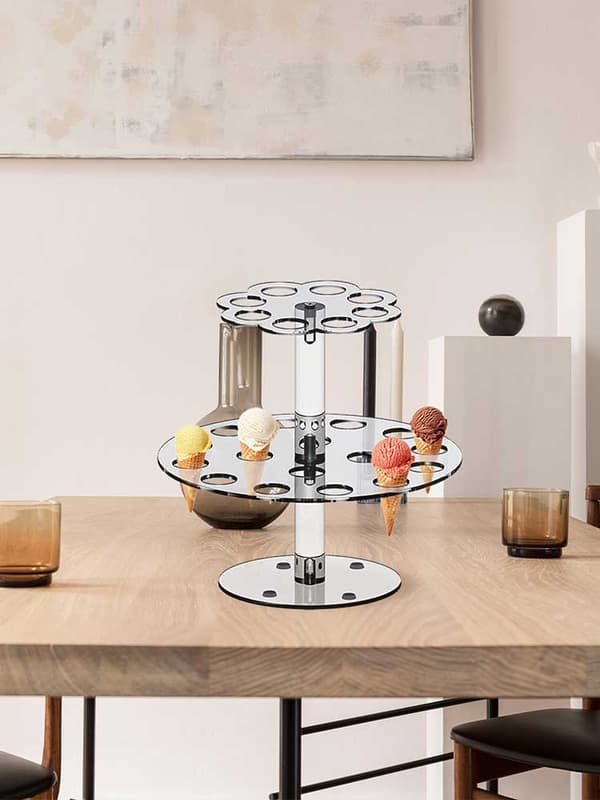 Akryl Isvaffel Display Stativ Popcorn Holder