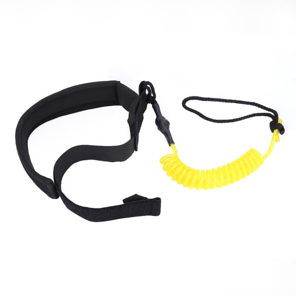 Keltainen kierrejousi surffilaudan leash