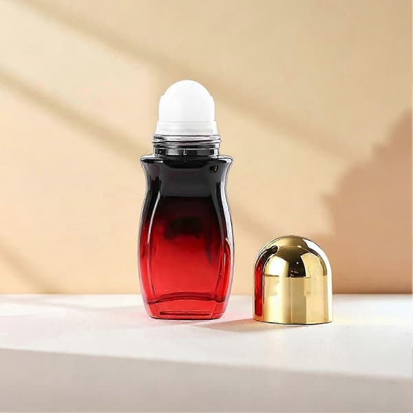 Rosenkvarts Rollerflaska för Eteriska Oljor Parfym och Serum, Ny 2026 Clear 50ML