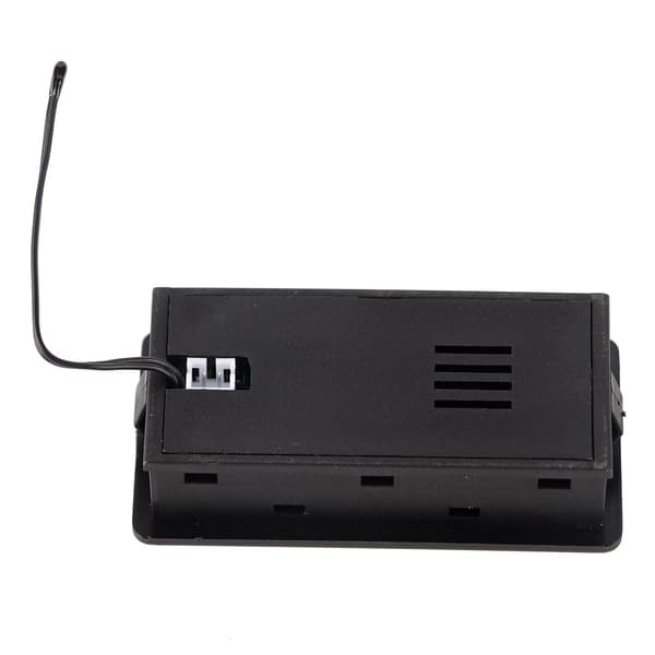 LCD Digital Voltmeter Bærbar Batterispændingstester Industriværktøj DC 10-100V Hvid Alarm Temperatur