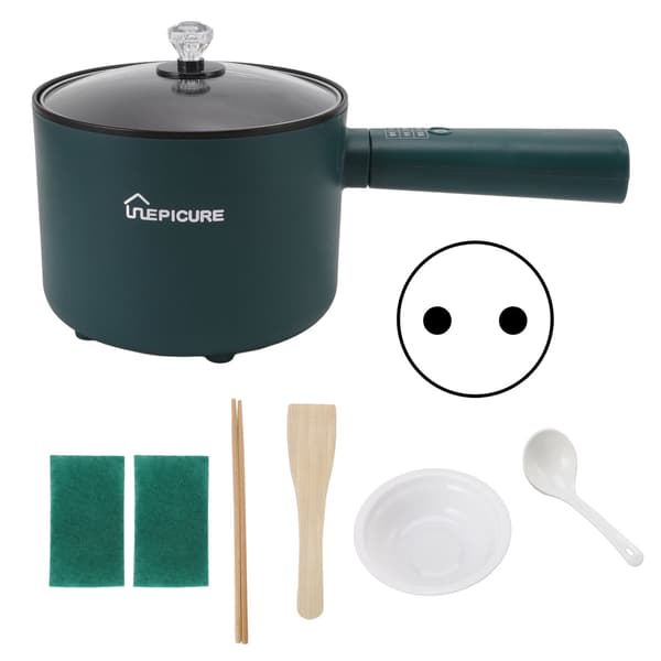 Grøn 1.8L Stor Kapacitet Non-Stick Multifunktionel Mini Elektrisk Gryde EU 220V