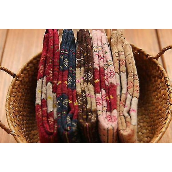 Dame jule elg bomuldsstrømper All Colours Mixed 5 Pairs