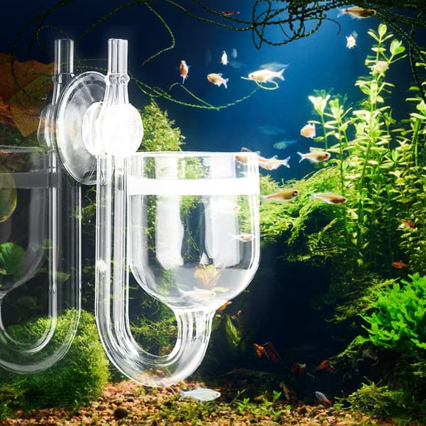 CO2 Högtransparent Glas Refiner Diffuser Stor Rakt Rör för Akvarium Vattenväxt Fisk Tank