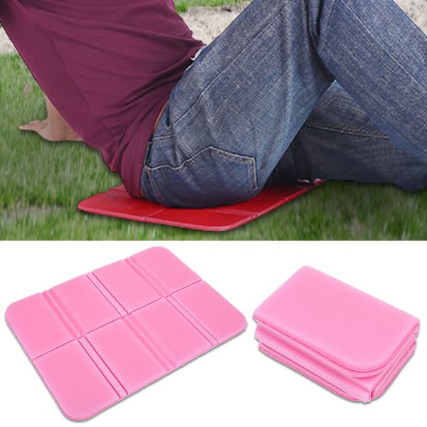 Vikbar Sittdyna Bärbar Vattentät Picknickmatta Skydd Rosa