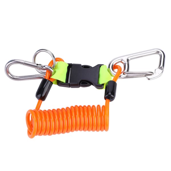 Orange Quick Release Anti Lost Spring Coil Lanyard