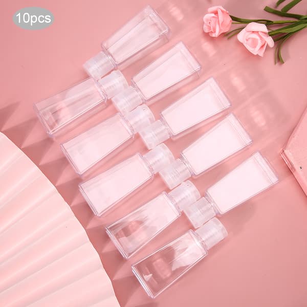 10-pack 30 ml påfyllningsbar plastflaska lotionkrämpump sminkkosmetika