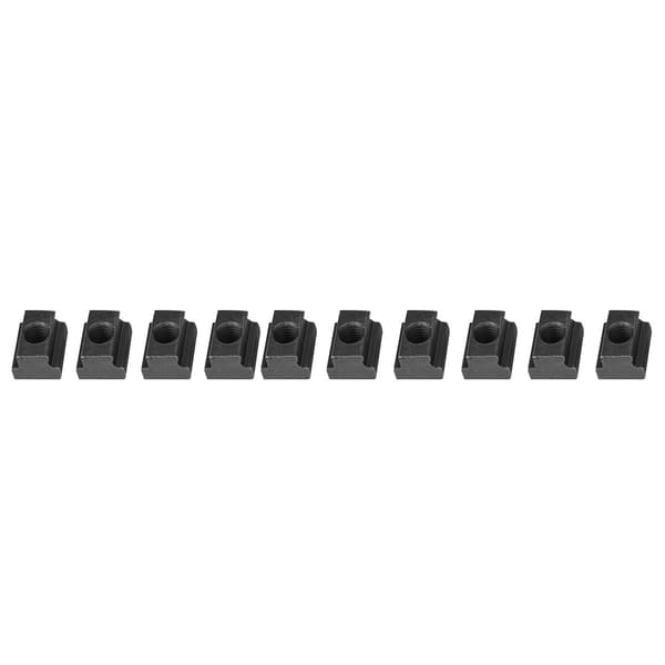 Svartoxid Grade 8.8 Kolstål T-spår Mutter M12 Gänga 10-pack
