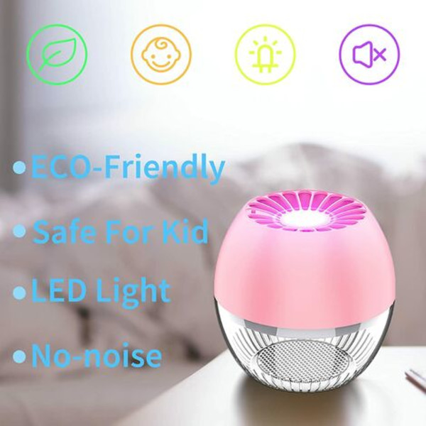 Mosquito Trap Lamp, Elektrisk Myggdödare (Rosa)