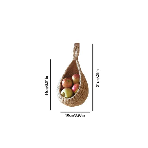 Bohemisk Handvävd Väggmonterad Frukt- och Grönsakskorg