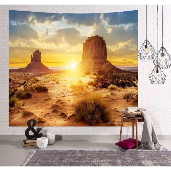 3D Digital Gobeläng Printed Bakgrund Multi Landskap Borstad Tyg Gobeläng (QHGTSS1 150*150)