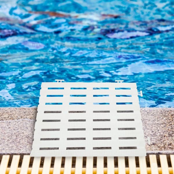 Halkfria PVC Poolgolvmattor 4 st Vita