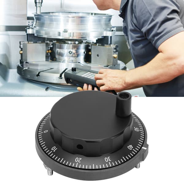 5V 80mm 6Pin CNC Pulser Sort Håndhjul 100PPR Manuel Pulsgenerator Rotary Encoder
