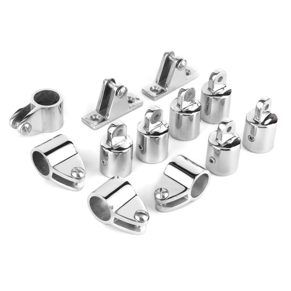 12 Sæt 6 Rulleskinner 4 Øjebeslag 2 Dækhængsler 3 Bue Bimini Top Marine Tilbehør 22mm 7/8 Tommer