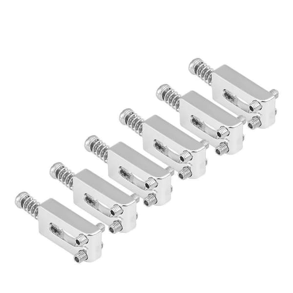 6 st Silver Metall Tremolo Stall för Elektrisk Gitarr Brygga med Skiftnyckel