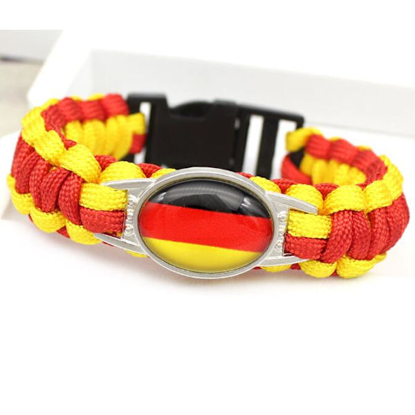 World Cup armband Paracord flätat armband (D8855-Tyskland)