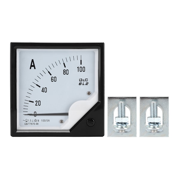 6L2 100A 5A Analogt Panel Amperemeter Pointer Strømmåler Kjemisk Industri