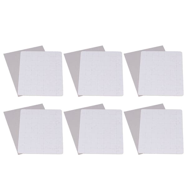 6 Set Tomma Pussel 63 Bitar 13x18cm Vit Montering DIY Sublimering Ämnen Fotopussel för Livet