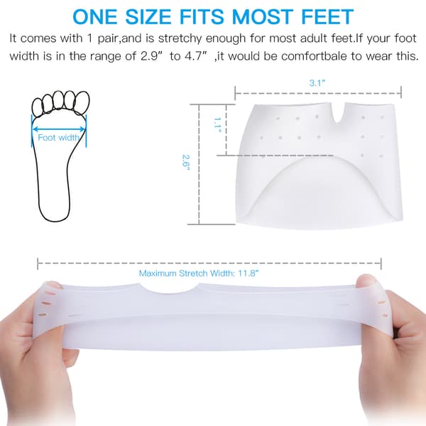 Bunion Corrector Gel Pads 1 Par Stödkuddar för Trampdynan
