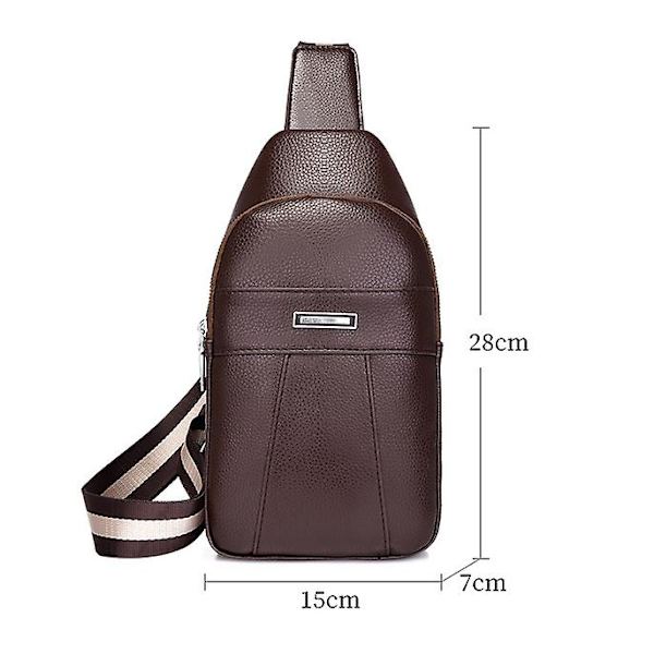 Crossbody-väska för män (mörkbrun)