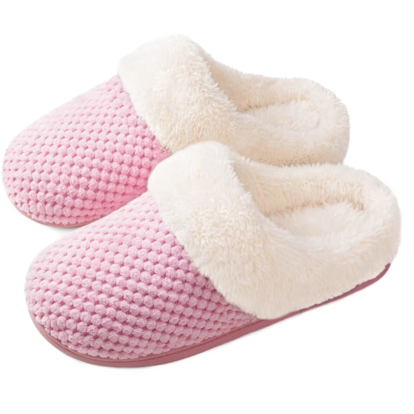 Naisten mukavat Coral Fleece Memory Foam -tossut, sisäänvedettävät kotitossut sisäkäyttöön