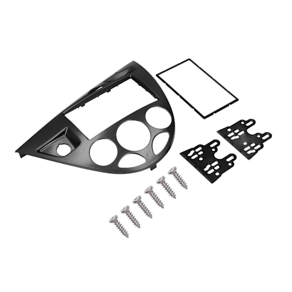 2DIN Audio CD DVD Panel Dashboard Dekoration Plug and Play Erstatning til Focus 1998-2006 Sort