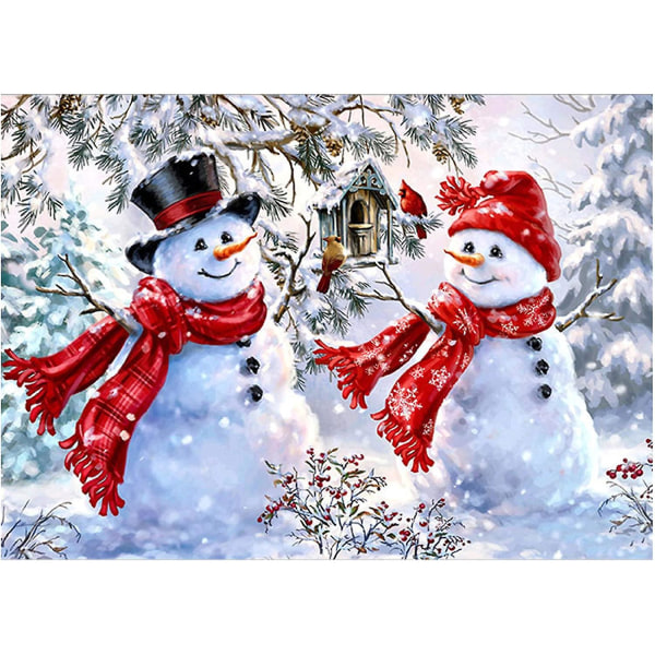 5d Christmas Snowman Diamond Painting (30*40cm)
