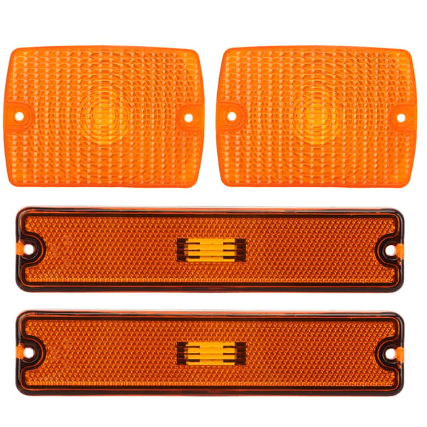 4 stk. sidemarkeringslys blinklys hus 56001378 erstatning til Jeep Wrangler YJ gul