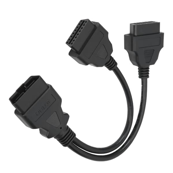 16-Pin OBD2 Kabel 1-til-2 Forlænger Splitter Bil Diagnostisk Stik Adapter 30 cm Forlængerlængde
