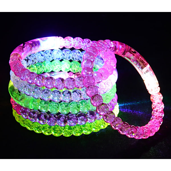 Ny akryl flash armbånd LED lysende armbånd børns elektronisk lysende armbånd Farverigt lysende armbånd legetøj