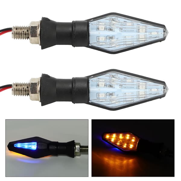 2. generation 12 LED dobbeltfarvede blinklys til motorcykel scooter ATV tilbehør MK024