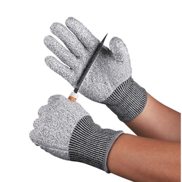 Tretten-nåls anti-cut handsker, tre-niveau fem-niveau anti-cut handsker, hvide grå hamp anti-cut handsker (længde 20,5 cm)