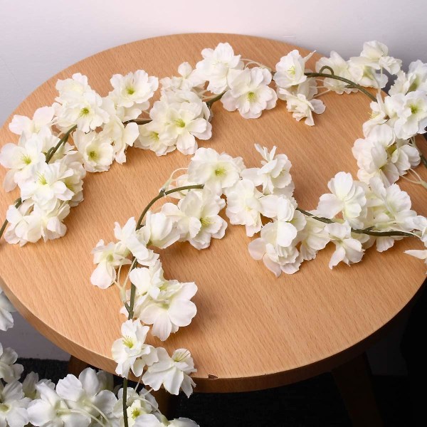 Konstgjord blomrotting, körsbärsblom, vit