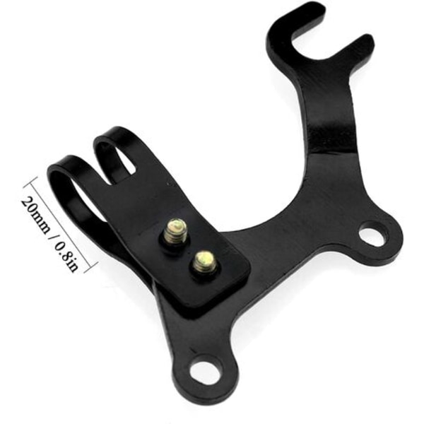 Svart 16/20 mm MTB landsvägscykel 160 mm skivbromsfäste Ramfäste Adapterfäste, 20 mm