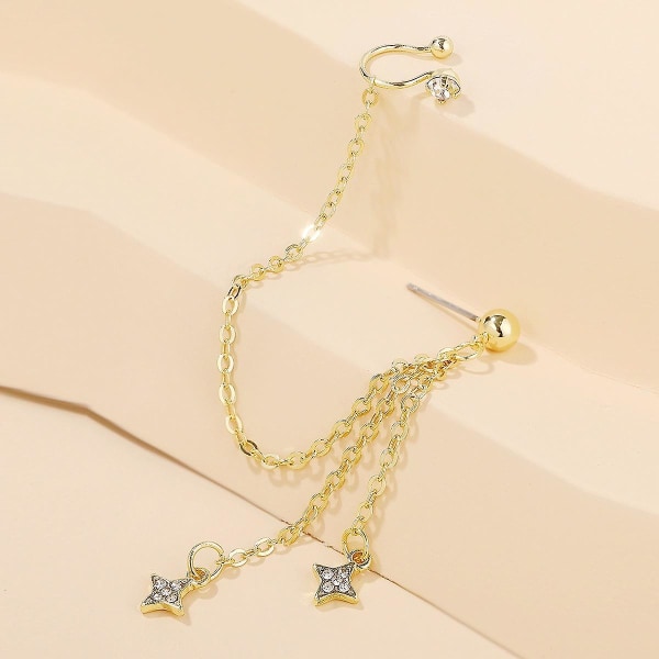 Øreringe Ear Cuff Clip Star Fashion smykker B1943 E236