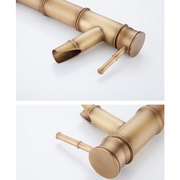 Europeisk antik bambu handfat kran