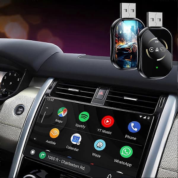 Trådløs Android Auto-adapter med Mirror Link Nem Plug and Play-installation Ingen skade på bilen til daglig pendling IOS