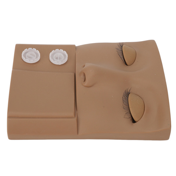 Vippe Mannequin Hode Utskiftbart Øyelokk Vippe Forlengelse Praksis Sminke Trening PVC Kaffe