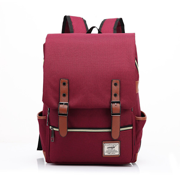 Ohut kannettavan tietokoneen reppu, vintage repäisynkestävä bisneslaukku Travel College Schooliin, casual päiväreput miehille, naisille, sopii jopa 14 tuuman Macbookille