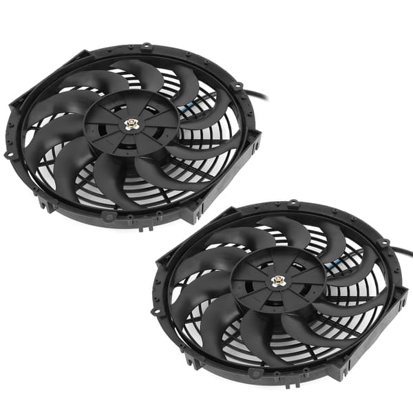 Kølerkøleventilator 12 tommer universal bilventilator elektrisk 80W 10 blade