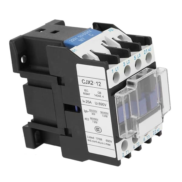 CJX2 1201 Skinne Montering AC Kontaktor Industriel Elektrisk 220V 12A