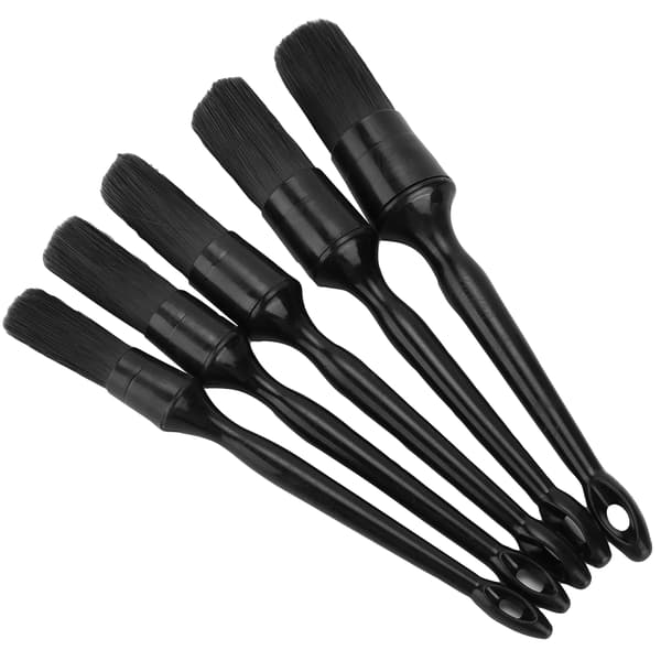 5-pack Bilrengöringsborste Set Svart Ren Man Microfiber Mikrofiber Underhåll Verktyg