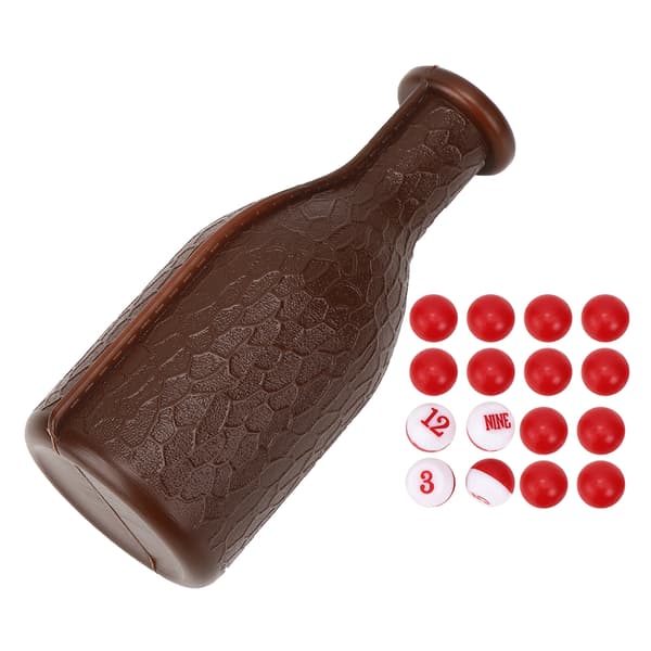 Pool Shaker flaska med 16 numrerade Tally Balls - Brun
