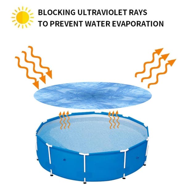Sininen aurinkopeite uima-altaalle, kotikäyttöön, auringonsuoja