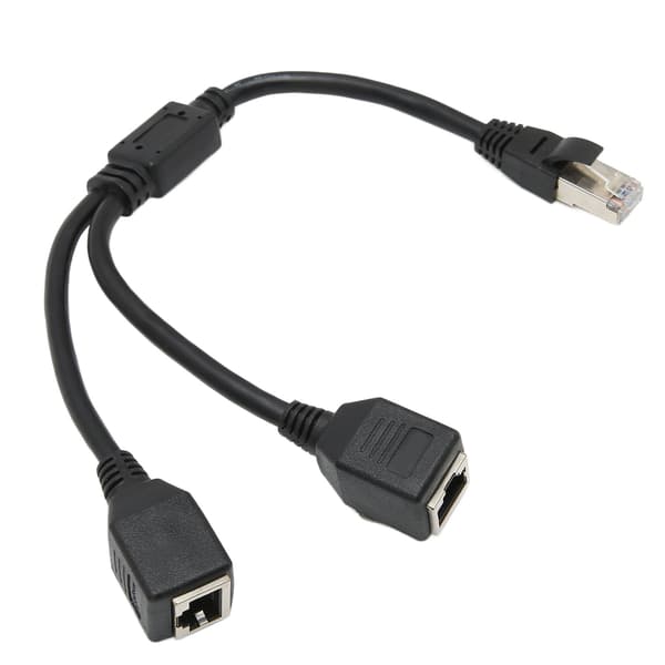 RJ45 Ethernet Adapter 1 til 2 Port Kabel Forlænger Fremragende Forbindelse Signal Overførsel Socket