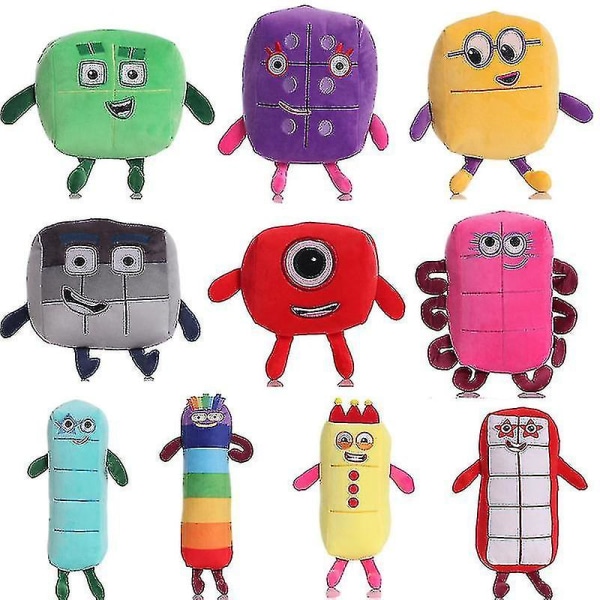 Numberblocks plyschdocka digital byggklossleksak 7